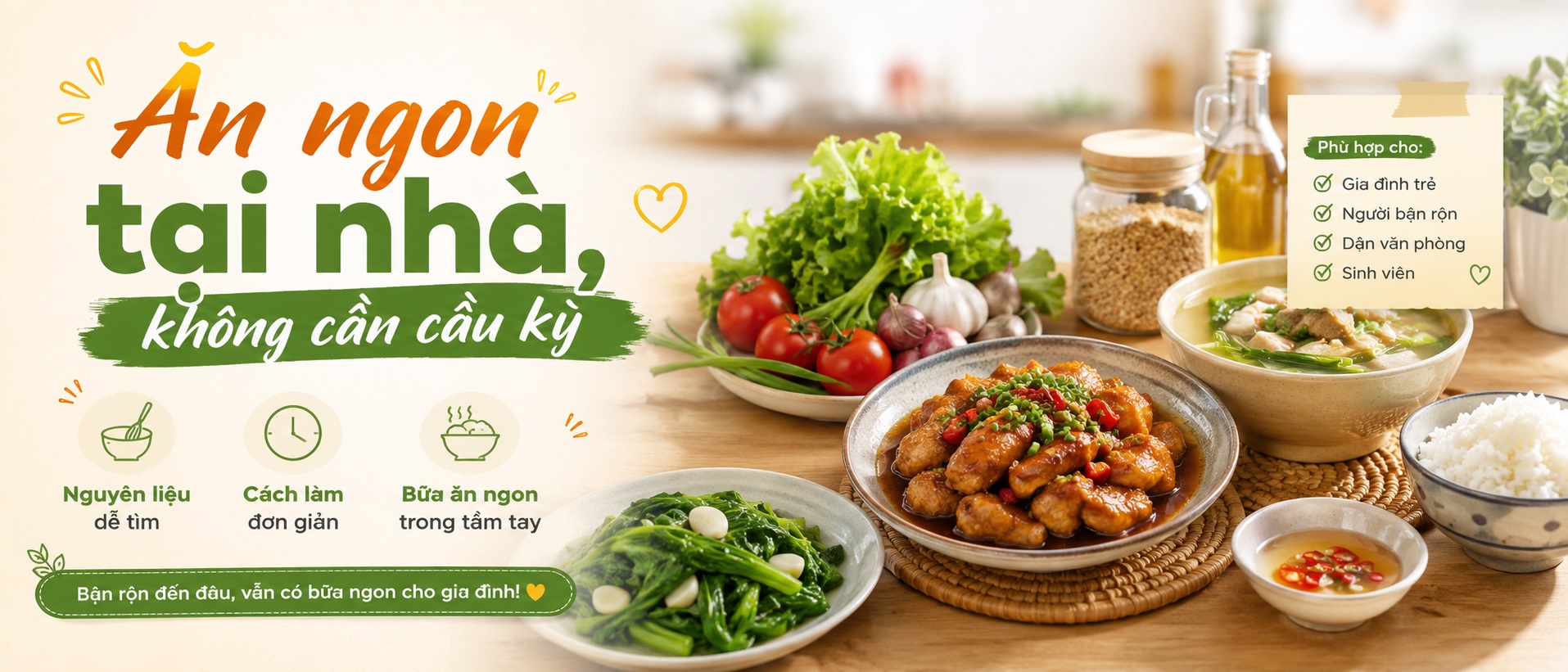 Ăn ngon tại nhà, không cần cầu kỳ